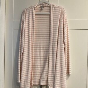 Pink and White Striped Cardigan, Good Winter look with all the colors, New Day
